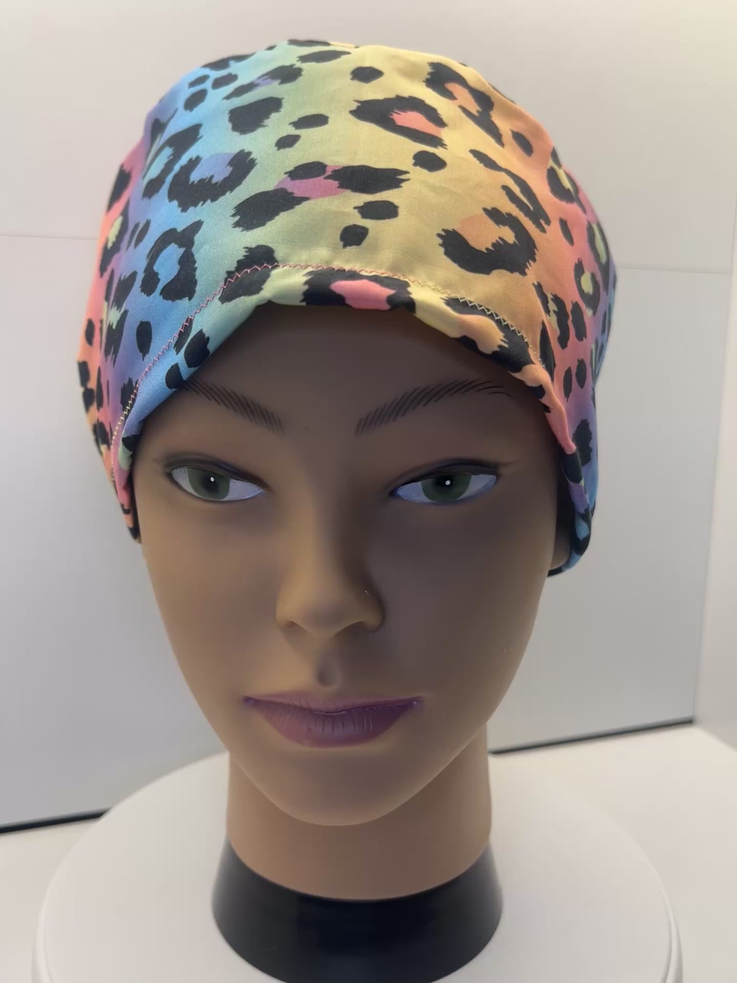 Leopard Skies 100% Cotton Scrub Cap/Theatre Hat - UK Handmade