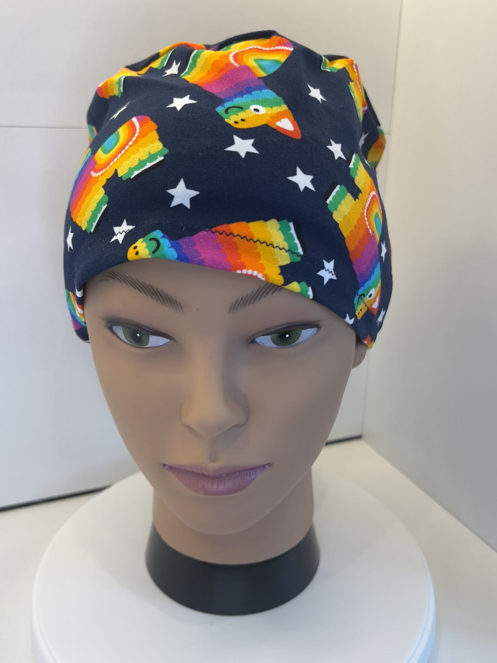 Rainbow Alpaca Premium Cotton Jersey super soft theatre scrub hat/cap