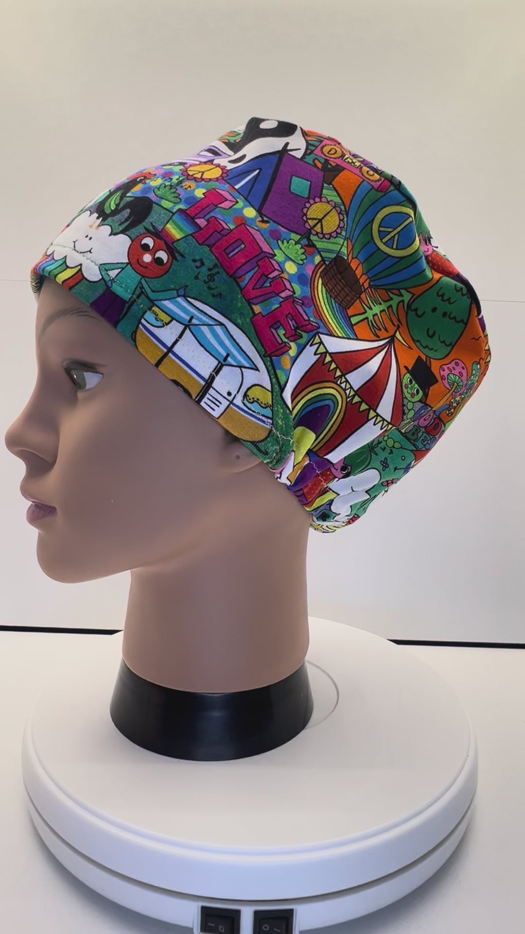 Festival Fields Stretch Jersey Theatre Hat.  Standard & Large Size
