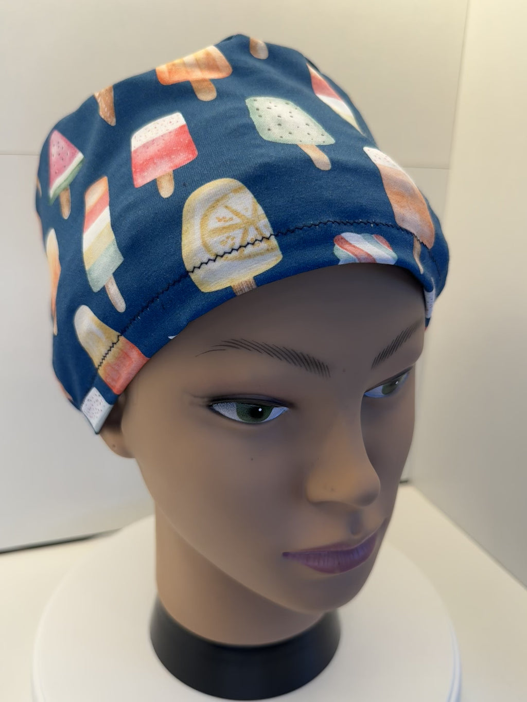 Summer Ice Lollies Premium Jersey Fabric Theatre Hat/Scrub Cap