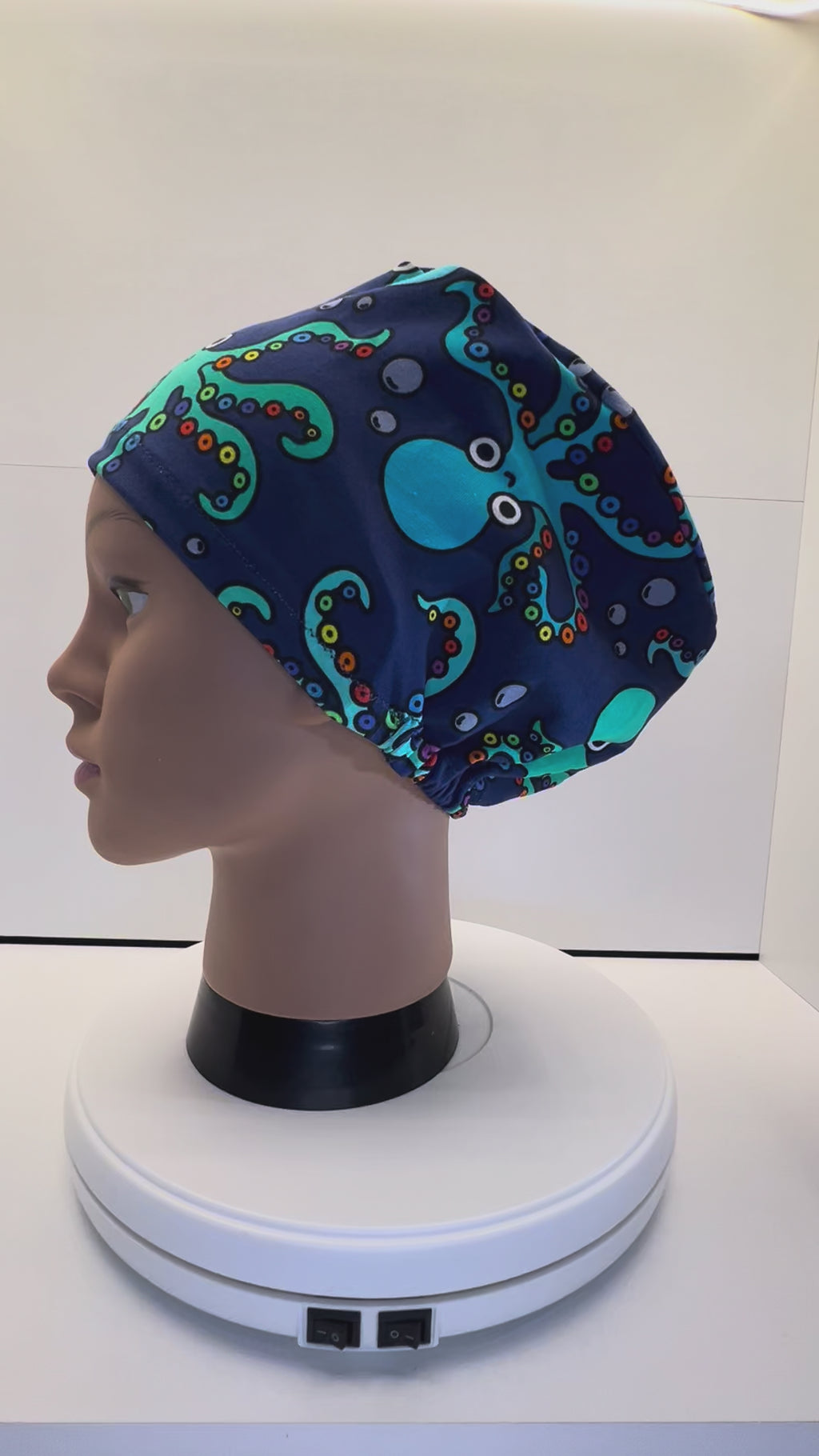 Octopus Oasis Stretch Jersey Theatre Hat.  Standard & Large Size