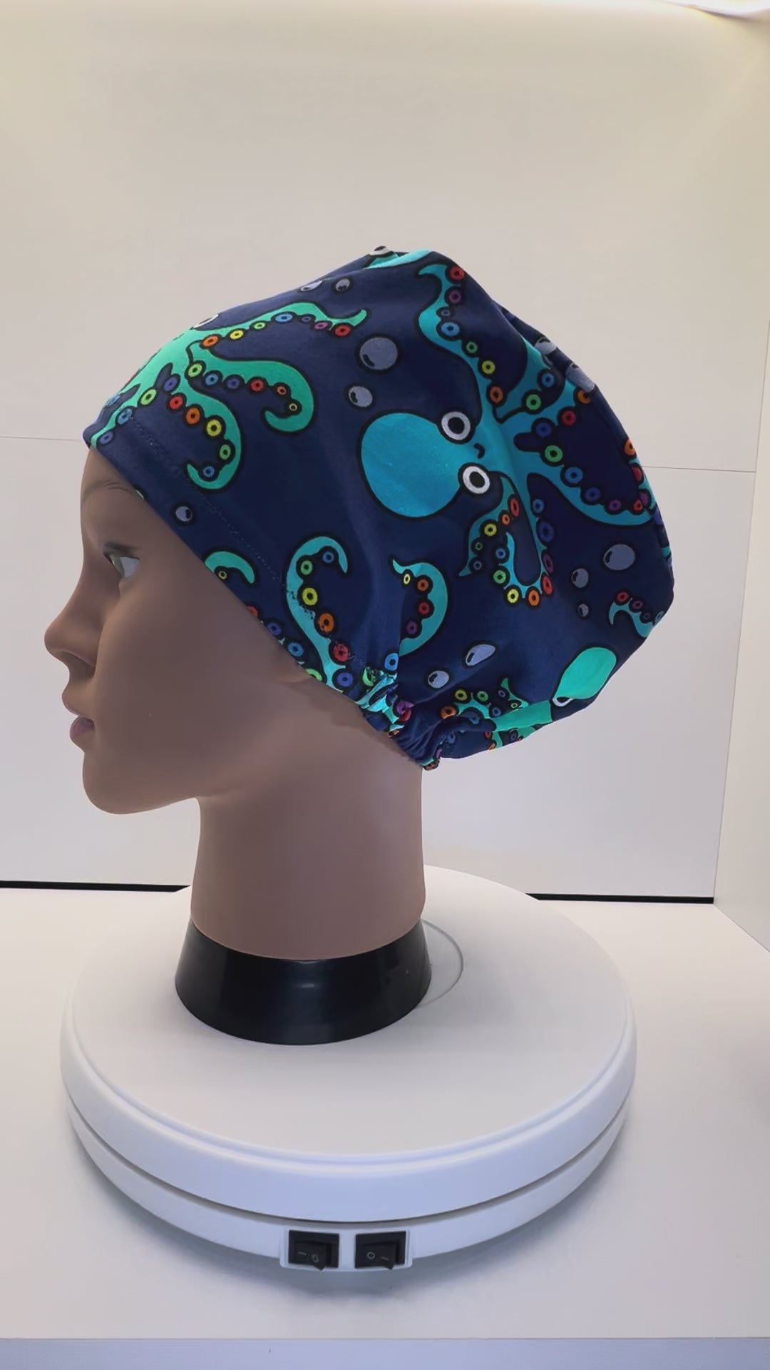 Octopus Oasis Stretch Jersey Theatre Hat.  Standard & Large Size