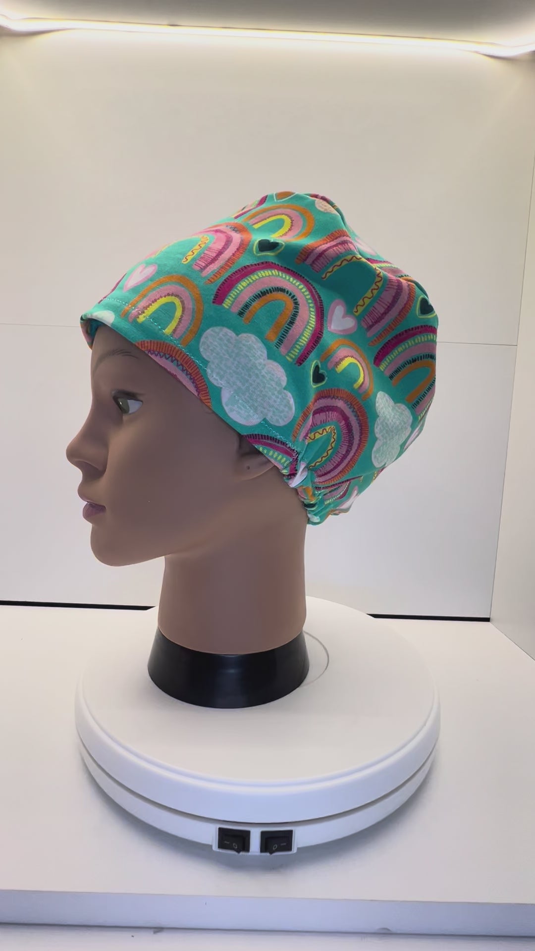 Rainbow Daydreams Stretch Jersey Theatre Hat.  Standard & Large Size