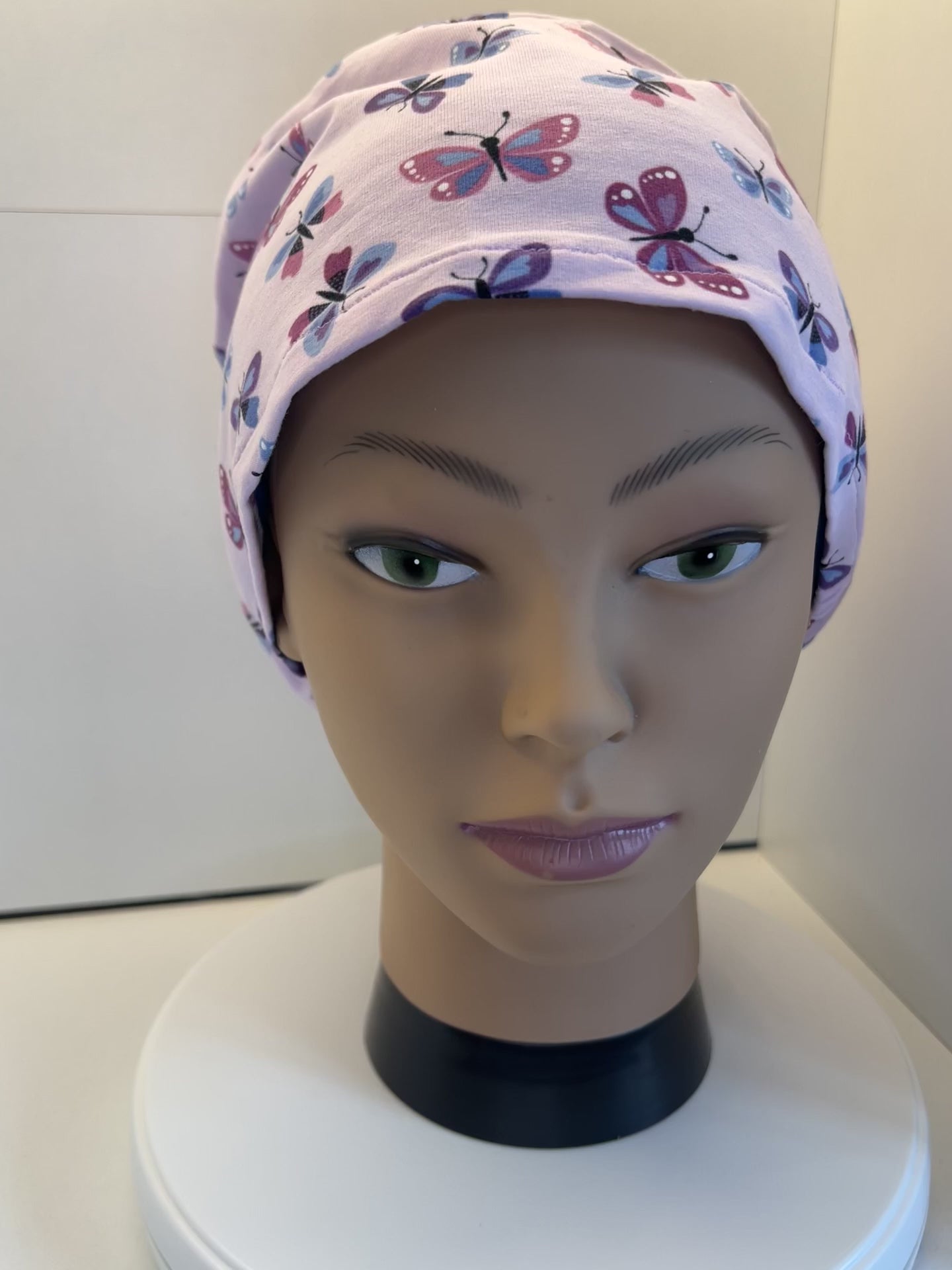 Multi-butterflies Soft Jersey Fabric Handmade Scrub Cap/Theatre Hat. UK Made