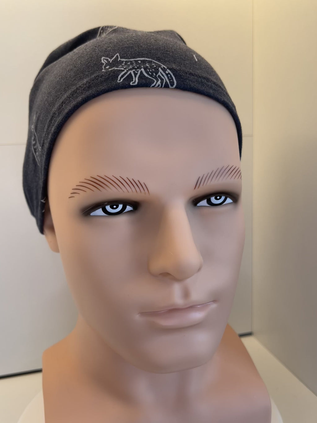 Navy Foxes Super Soft Jersey Fabric theatre scrub cap / hat.  Ethically made. Standard and Large size