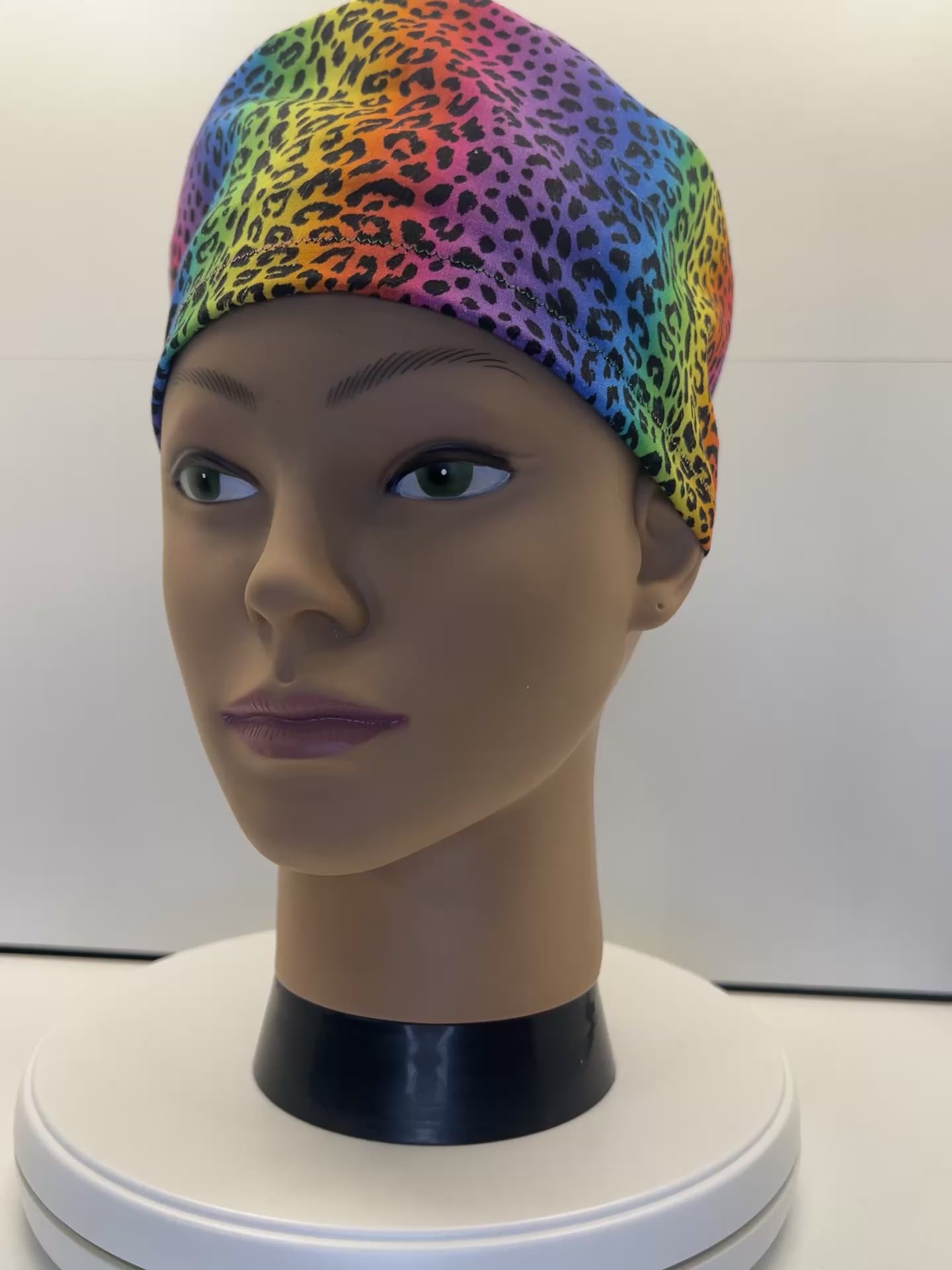 Leopard Love 100% Cotton Scrub Cap/Theatre Hat - UK Handmade