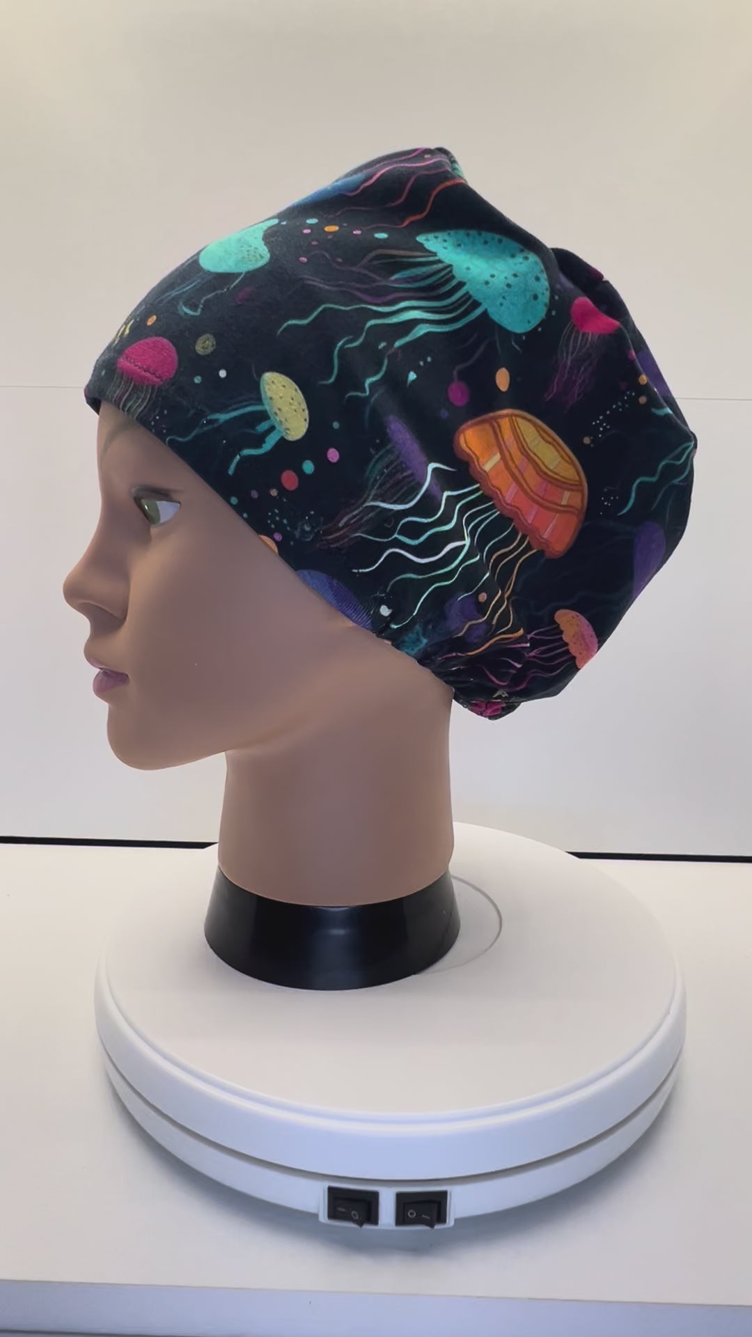 Jellyfish Dreams Stretch Jersey Theatre Hat.  Standard & Large Size