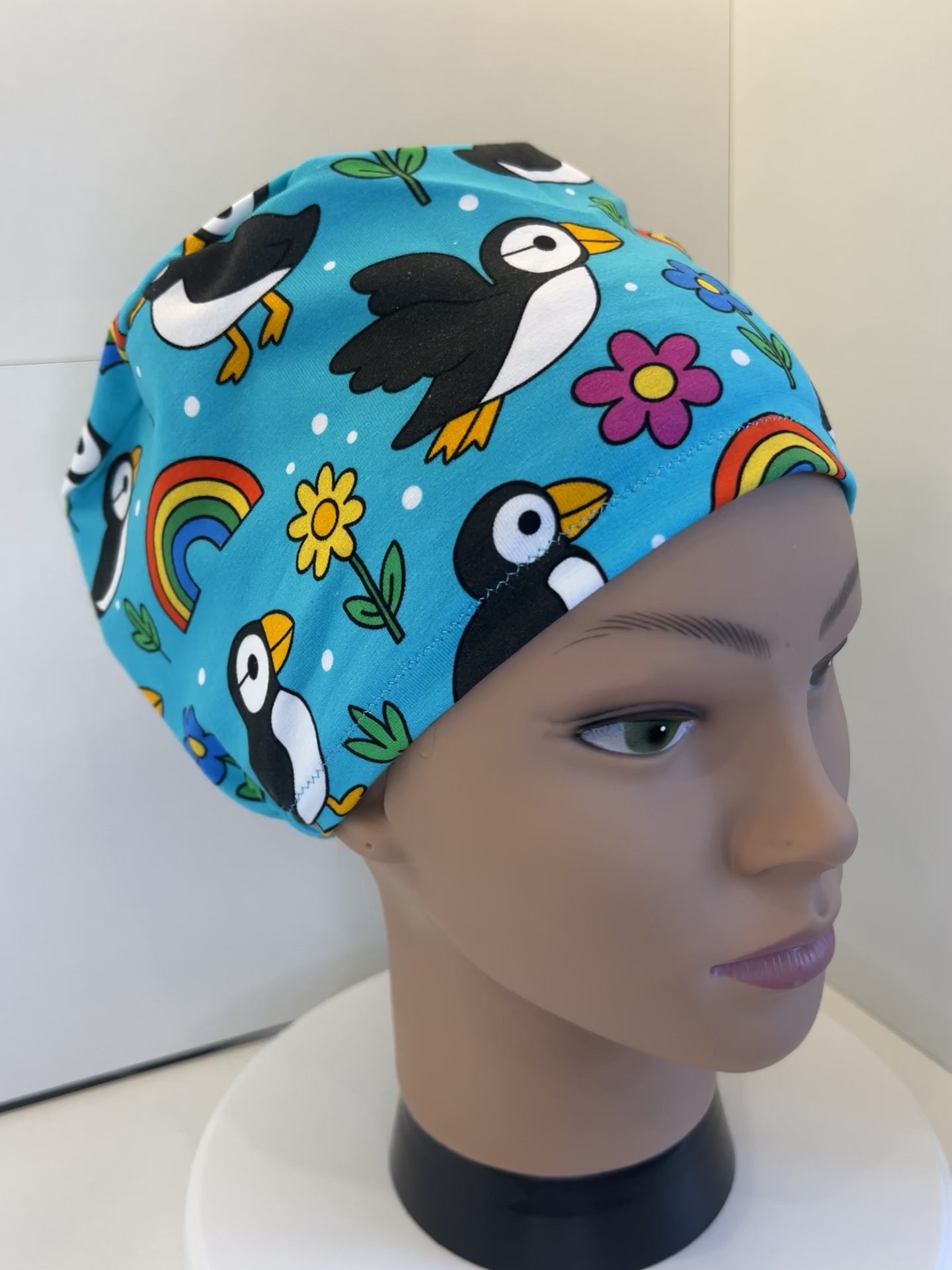Puffin Parade Premium Jersey super soft and smooth cotton theatre scrub hat/cap