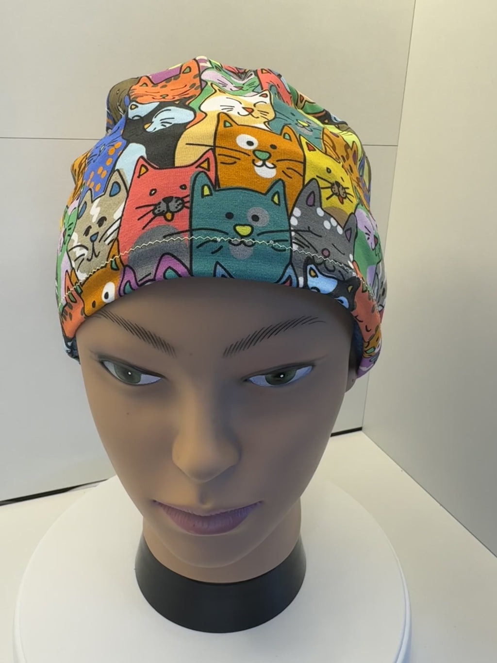 Smiling Cats Premium Jersey Fabric Theatre Hat/Scrub Cap