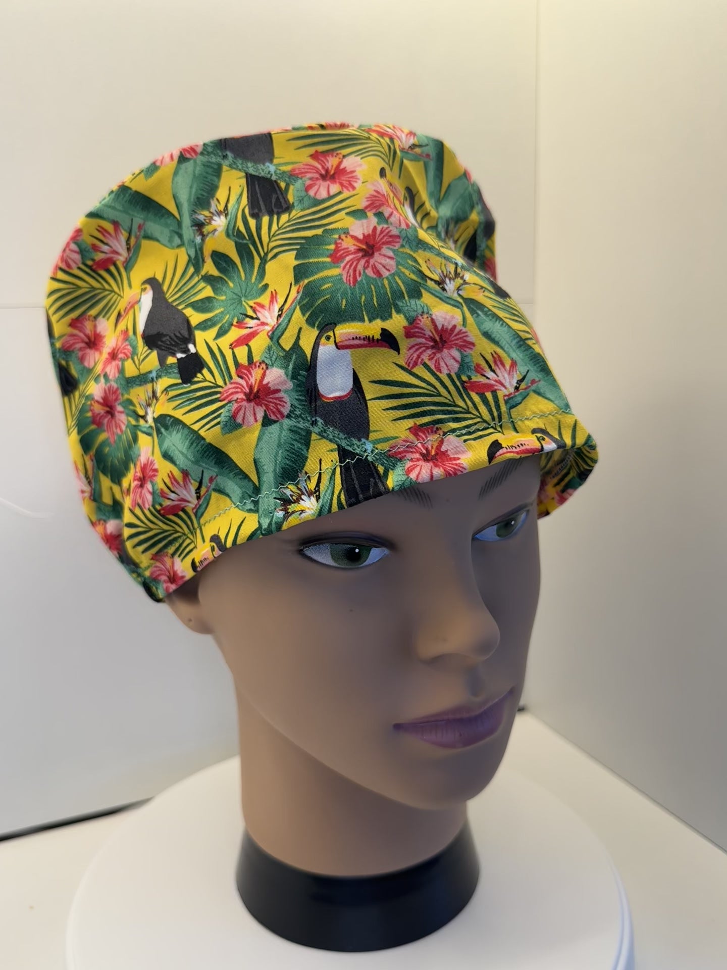 Tropical Toucans 100% Cotton Theatre Hat/Scrub Cap