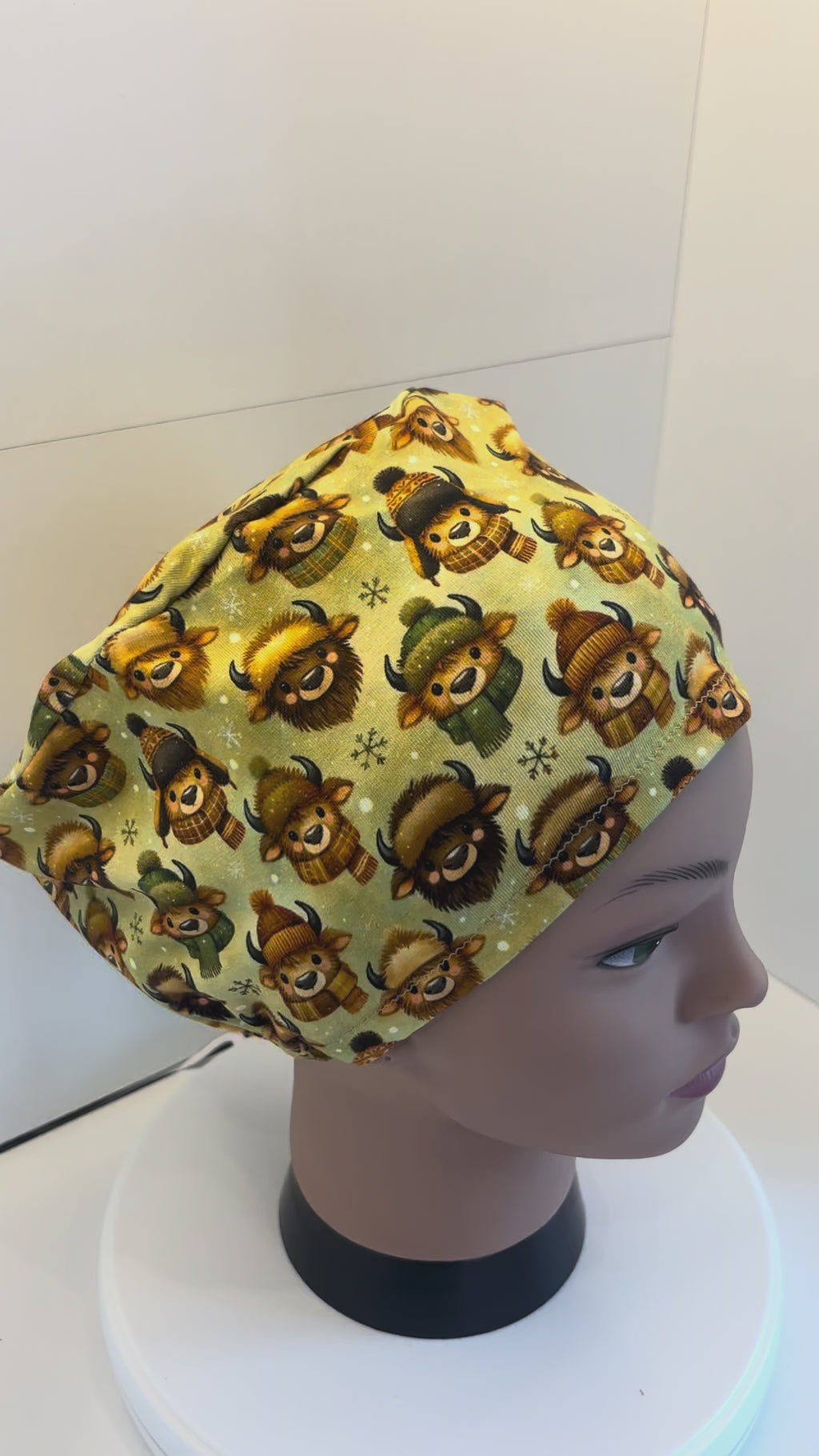 Cosy Cows Premium Cotton Jersey super soft theatre scrub hat/cap