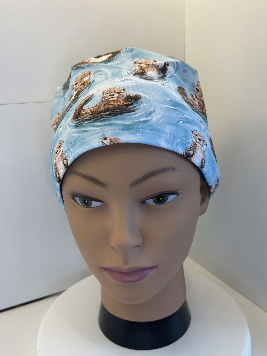 Playful Otters Premium Cotton Jersey super soft theatre scrub hat/cap
