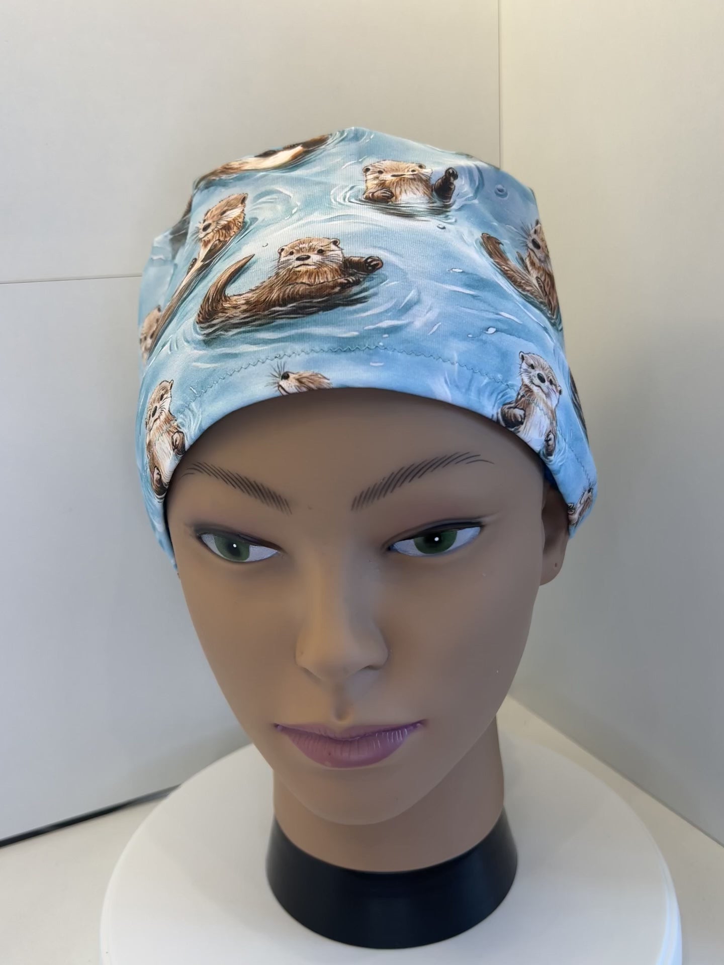 Playful Otters Premium Cotton Jersey super soft theatre scrub hat/cap